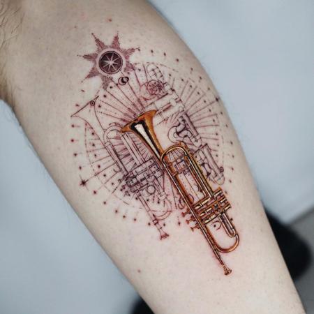 tattoos/ - Geometric Trumpet - 143723